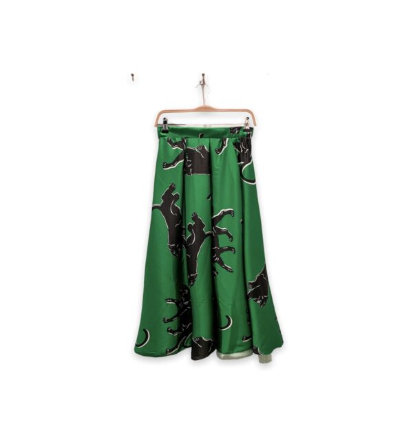Πράσινη φούστα με πάνθηρες